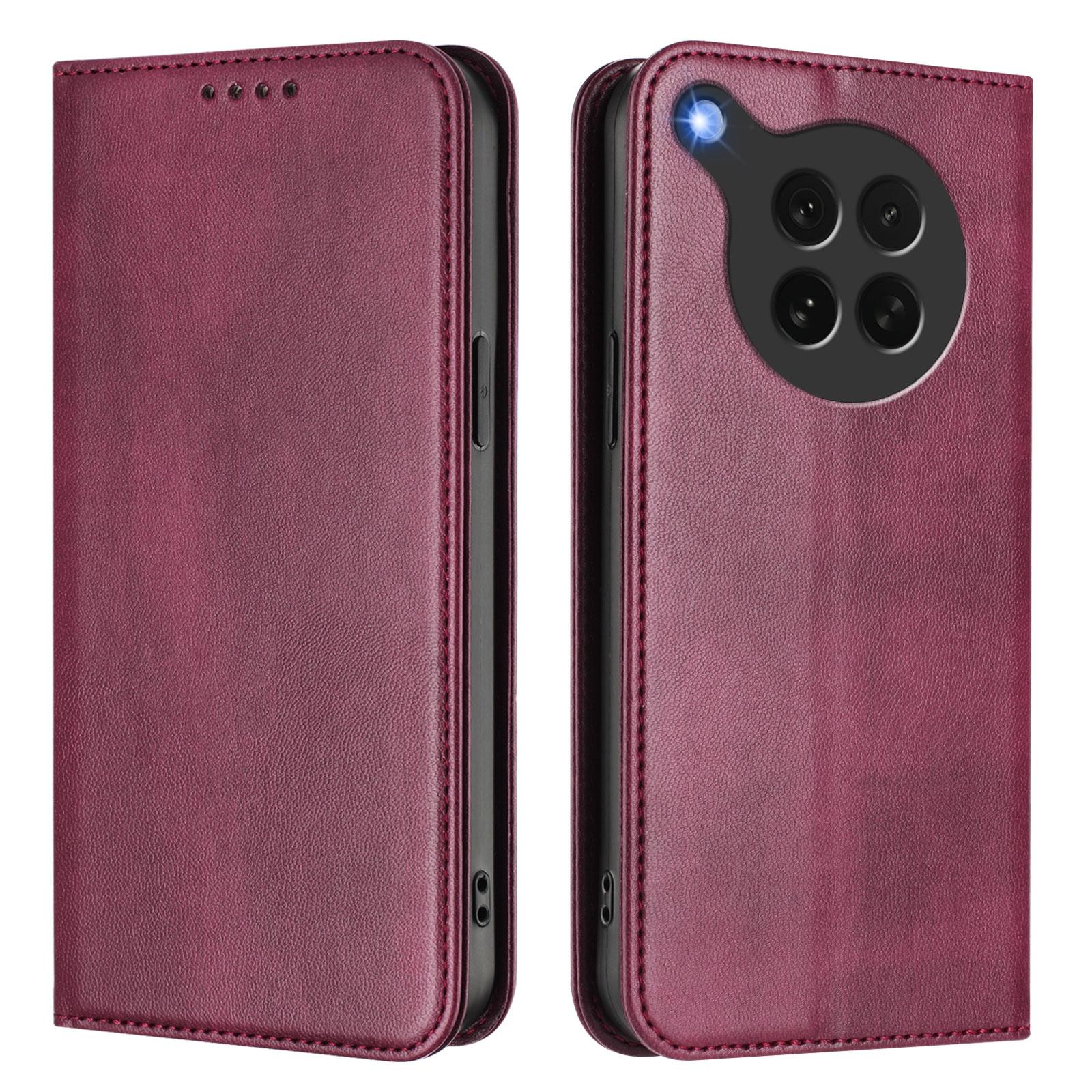 

For Oppo Find X8s 5G Wallet Cases Retro Texture RFID Blocking Leather Phone Cover Wine Red