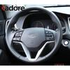 Car Steering Wheel Panel Cover Trim For Hyundai Tucson 2015 2016 2017 2018   Carbon Fiber Interior Mouldings Accessories