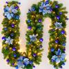 24-inch Artificial Norfolk Pine Front Door Christmas Wreath 60cm Greenery Fake Garland Outdoor Holiday Decoration Wreath