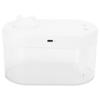 1L Portable Mini Mute Desktop Double Spray Humidifier with Ambient Night Light for Home OfficeWhite