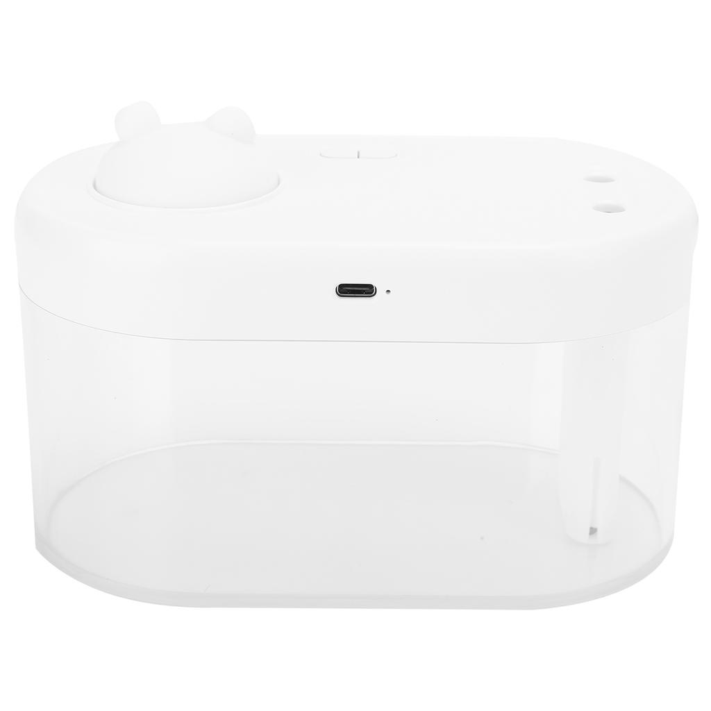 1L Portable Mini Mute Desktop Double Spray Humidifier with Ambient Night Light for Home OfficeWhite