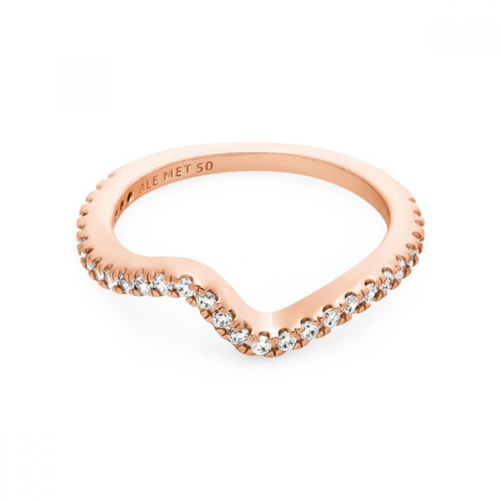 

Pandora 182539c01 Тимчасове Іскристе Хвилясте Рожеве Кільце 182539C01-54