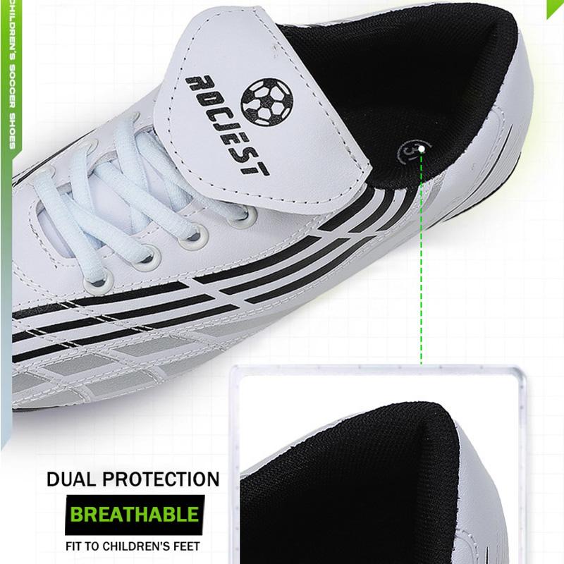 Youth Long Spike Soccer Shoes Size 31-39 TF Primary School Training Sneakers Soccer Shoes Lace Up Anti Slip Lightweight Sneaker
