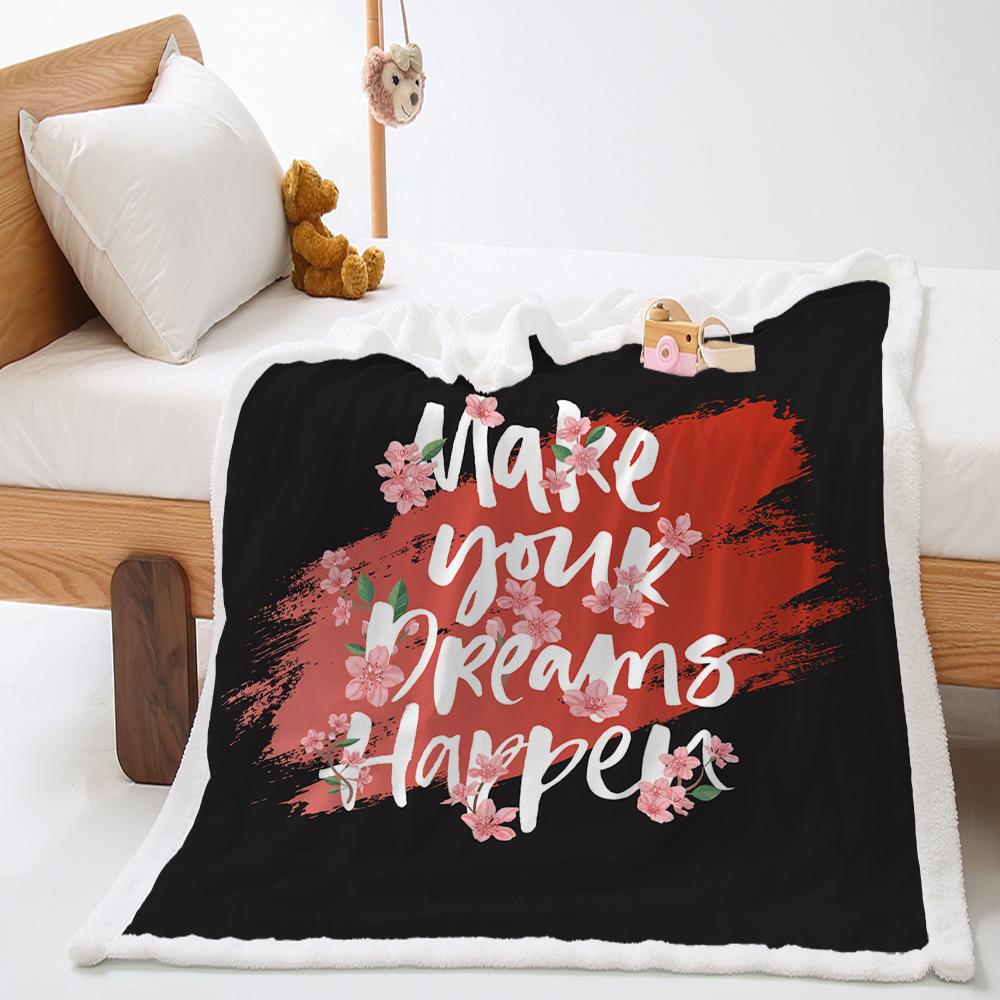 2D Digital Printing Valentine'S Day Thickened Lamb Wool Crystal Fleece Blanket Blanket
