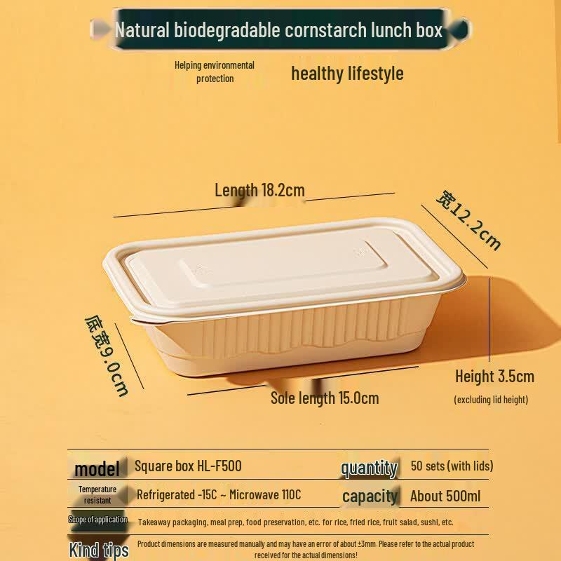 Degradable Corn Starch Disposable Food Containers
