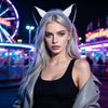 Plush Raccoon Ears and Tail Costume Set with Arched Ear Headbands, Two-Piece Animal Accessories for Cosplay and Costume Balls
