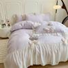 French Bed Set Four-piece Princess Style Bow Chiffon Yarn Romantic Lace Bed Sheet Quilt Cover Pillowcase
