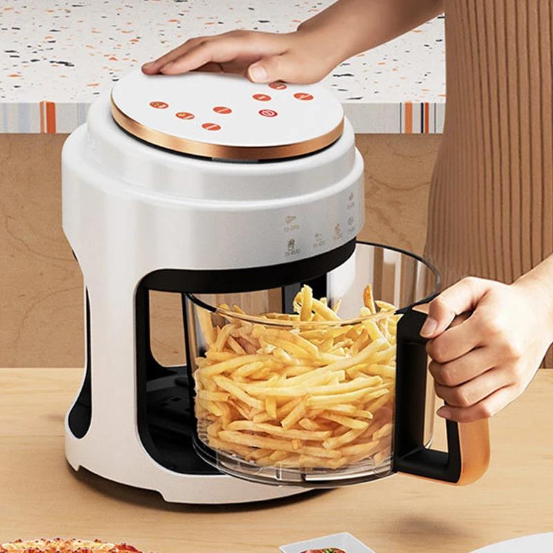 

Multi-functional Automatic Household 360°Baking LED Touchscreen Oil Air Fryer 3L Capacity Visual Oil-free Electric Fryer EU