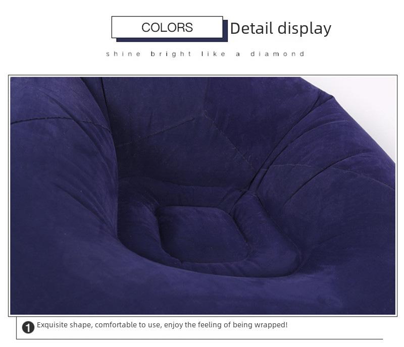 Inflatable Flocking Lazy Sofa Seat for Living Room