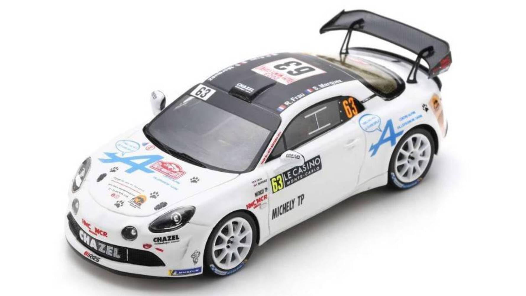 

Spark Alpine A110 Rally RGT Chazelle Technology Corse 2023 Ралли Монте-Карло 1/43 #63 Р.Фрау/С.Маркес