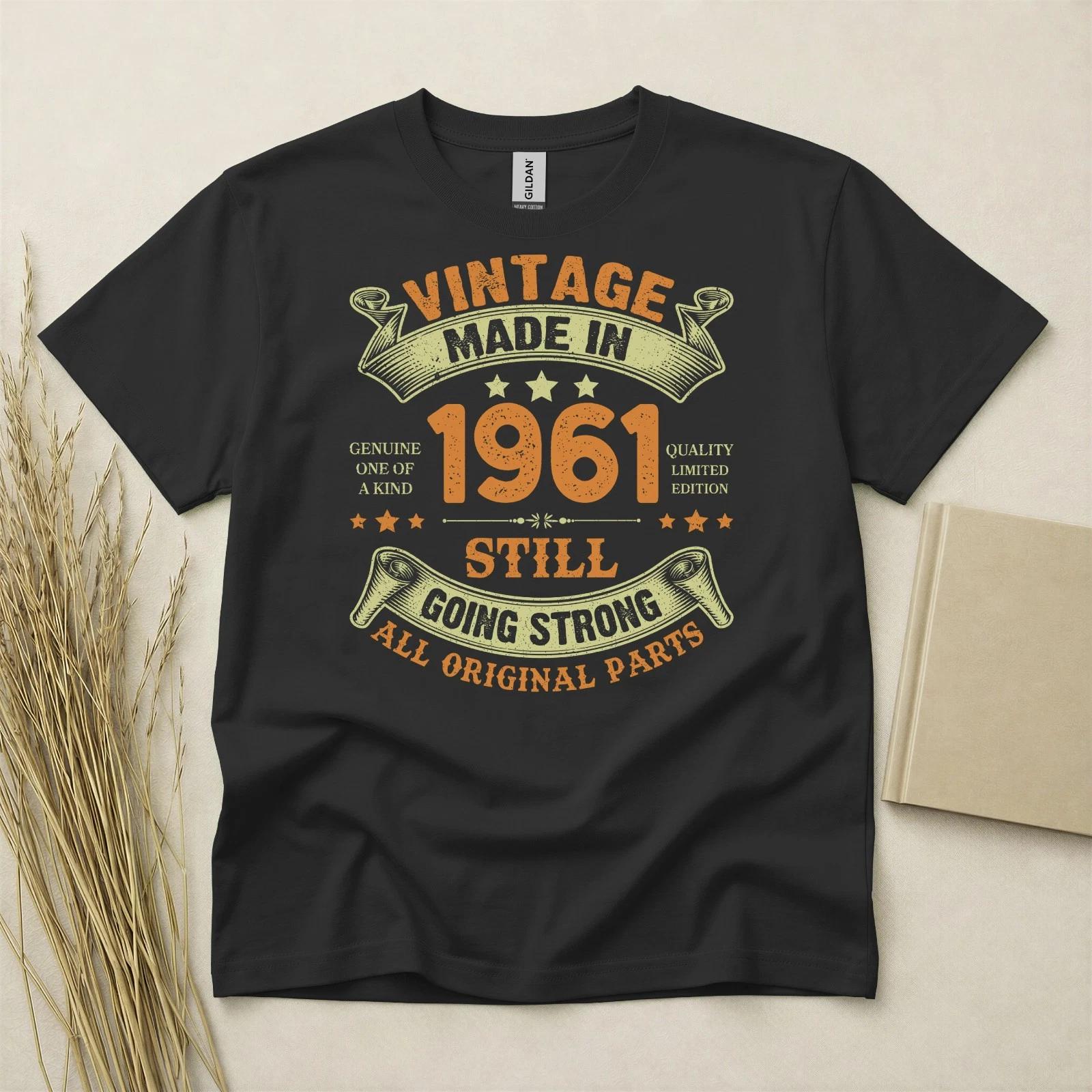 65th Birthday TShirt Born In 1961 65 Years Old Gifts All Original Parts Vintage XXL