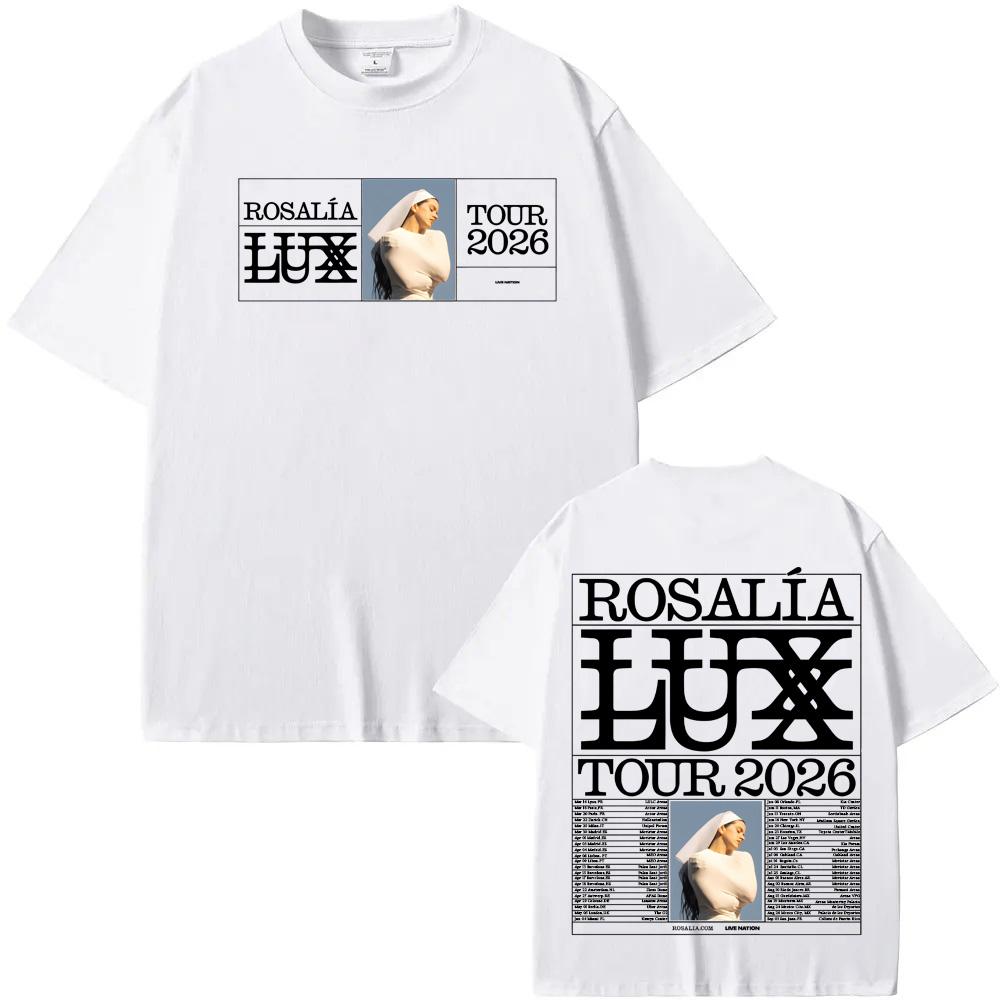 Rosalia Lux Tour 2026 T-Shirt 2026 Rosaia Wie Offizielle Website Hohe Qualität T-Shirt 100% Baumwolle Harajuku Rundhals T-Shirts