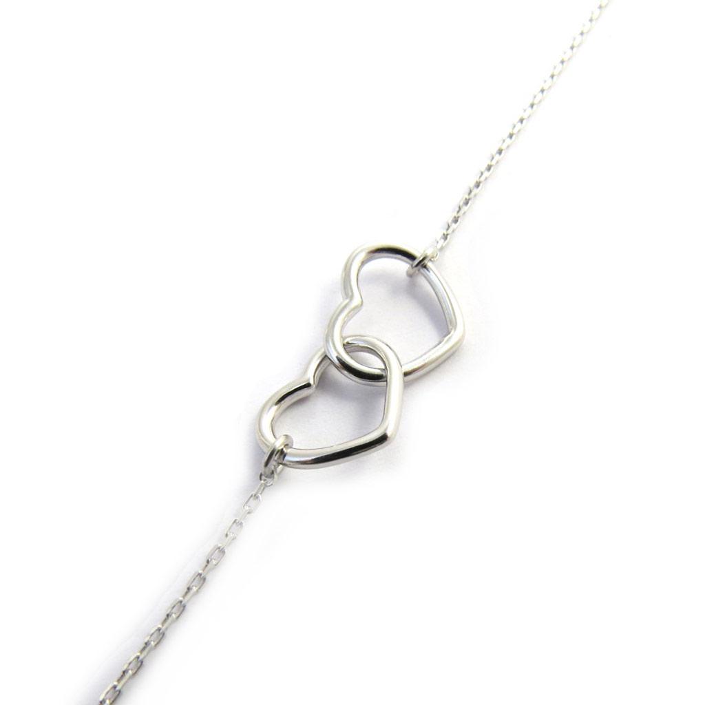 Les Trésors De Lily [N2837] - Stříbrný náramek 'Láska' stříbrný (rhodiovaný) - 12x12 mm