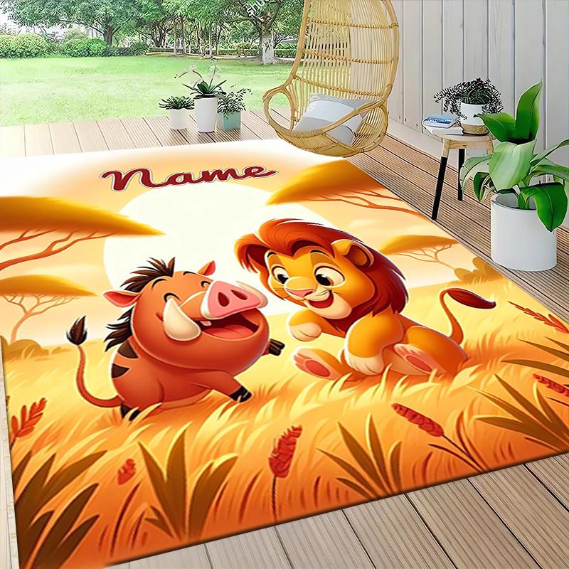 Custom Name Piglet's Night Garden Carpet Rug Customizable Soft Washable Anti-Slip Home Living Room Sofa Mats Personalized Rug. 0909395