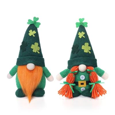 St. Patrick's Day Dekoration, St. Patrick's Day Plüsch-Wichtel Handgemachter Tomte St. Patrick's Day Dekorationen für Zuhause Büro Tischdekoration