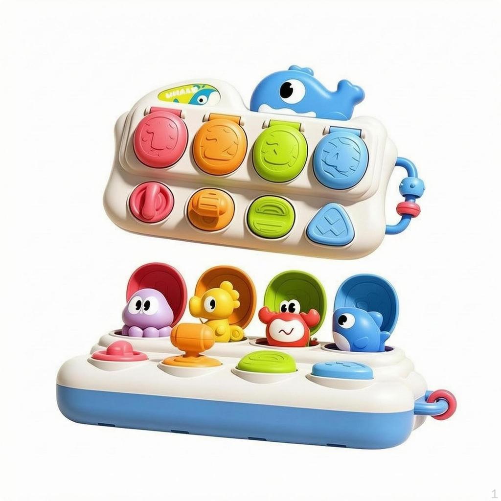 HideandSeek Toy Interactive Marine Creature Plaything Pressup Covers for Kids