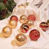 Electroplated Christmas Ornament Set: 6cm Painted Flower Balls, Decorative Wedding Baubles, Pack of 12.