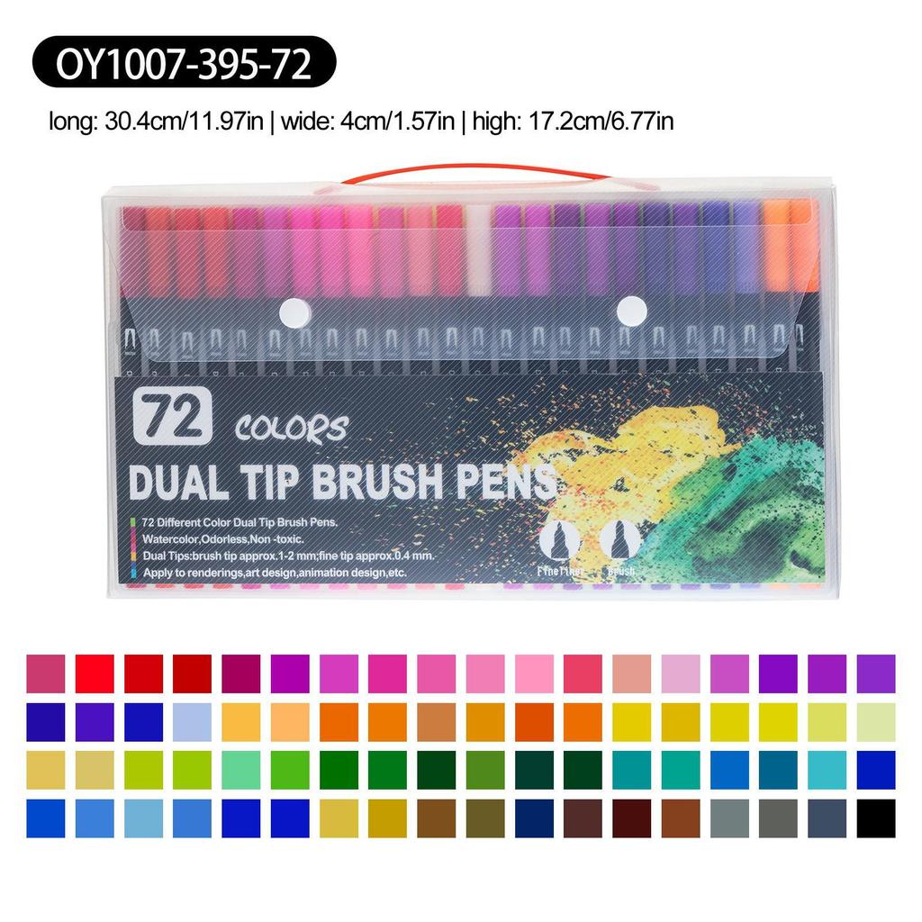 Double-Headed Washable Watercolor and Manga Pen Set for Kids