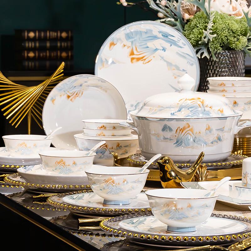 Haoya 86-Piece Jingdezhen Ceramic Dinnerware Set