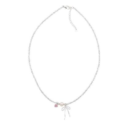 Elegant Bowknot Necklace Choker Bow Necklaces for Women Girls Adjustable Chain