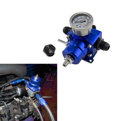 High Pressure Fuel Regulator 45-56psi Gauge 8AN 8AN Fuel Line Hose Fitting Connector Adjustable Fuel Pressure Regulator