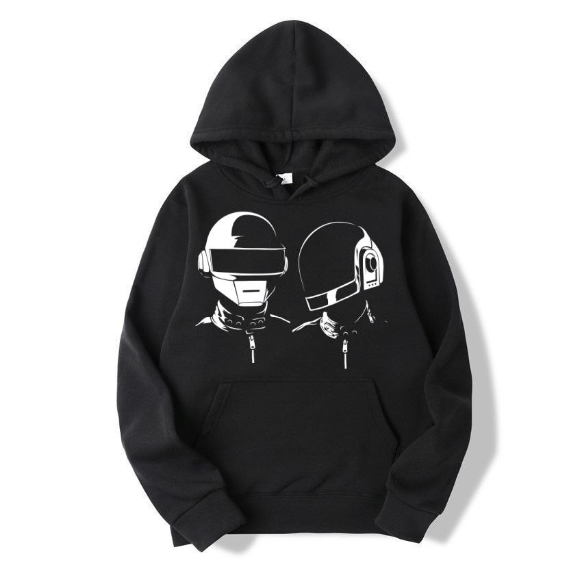 Herbst und Winter neue Herren- und Damen-Hoodies DAFTPUNK Band bedruckter Pullover modischer y2k Fleece langärmliger warmer Hoodie