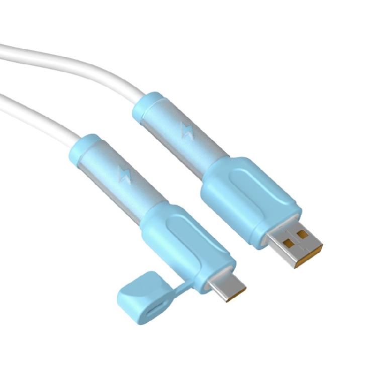 2 Stück Datenkabel-Schutzhülle Silikon-Kabelschutz Kabelaufwickler 2 in 1 Schutzabdeckung Staubdichte Ladekabel-Organisation