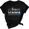 Boy Mama Ära Vintage Grafik T-Shirt - Weiches Baumwoll Casual Shirt für Mama Frauen, Lustige Boy Mama Geschenke, Trendiges Slogan Tee
