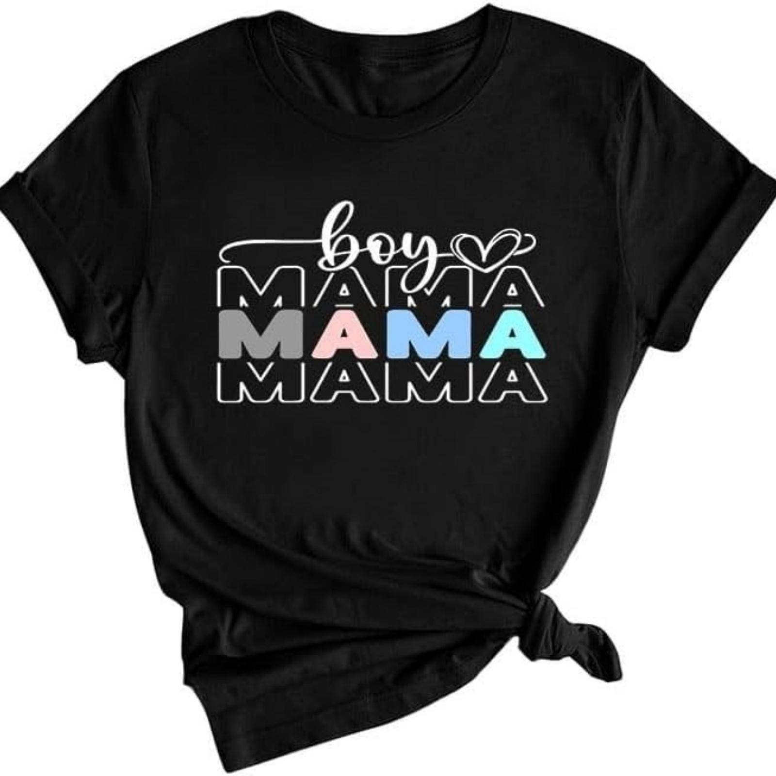 Boy Mama Era Vintage Graphic Tshirt - Soft Cotton Casual Shirt for Mom Women, Funny Boy Mama Gifts, Trendy Slogan Tee XXXXXL разноцветный