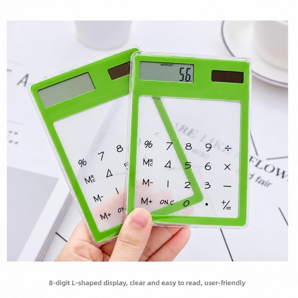 Clear Shell Touch Screen Calculator Slim Shape 8 Digit Calculator Daily Accounting