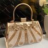 Fan Diamond Bridal Bridesmaids Handbag Photography Film and Television Props Craft Dinner Bag Large Capacity Dress Bag