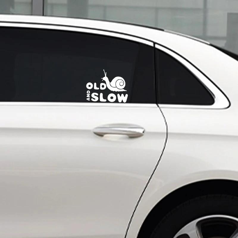 16.8*12.9CM Interesting cute Funny Old and Slow Graphical Vinyl Car Stickers Decal