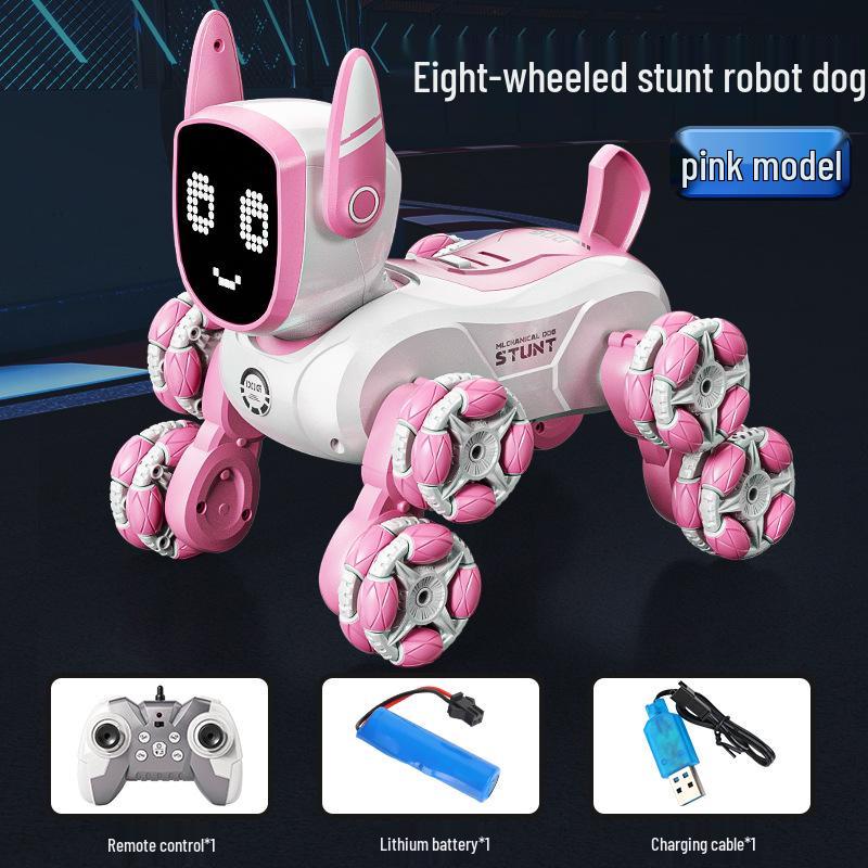 

Интеллектуальная трюковая машина с голосовым управлением: Восьмиколесная внедорожная игрушка для лазания и обучения Regular розовый