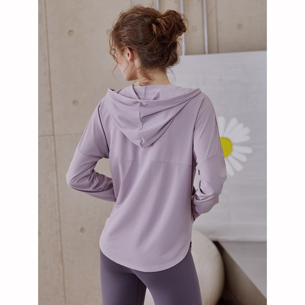 Women Fitness Jacket Breathable Sun Protection Sweatshirt Loose Sports Running Zipper Jacket Pockets Gym Coat Outerwear