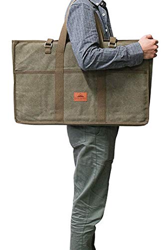 CAMPING MOON Campfire Table Field Rack Storage Bag, Canvas Tote Bag with Cushion, CK-B