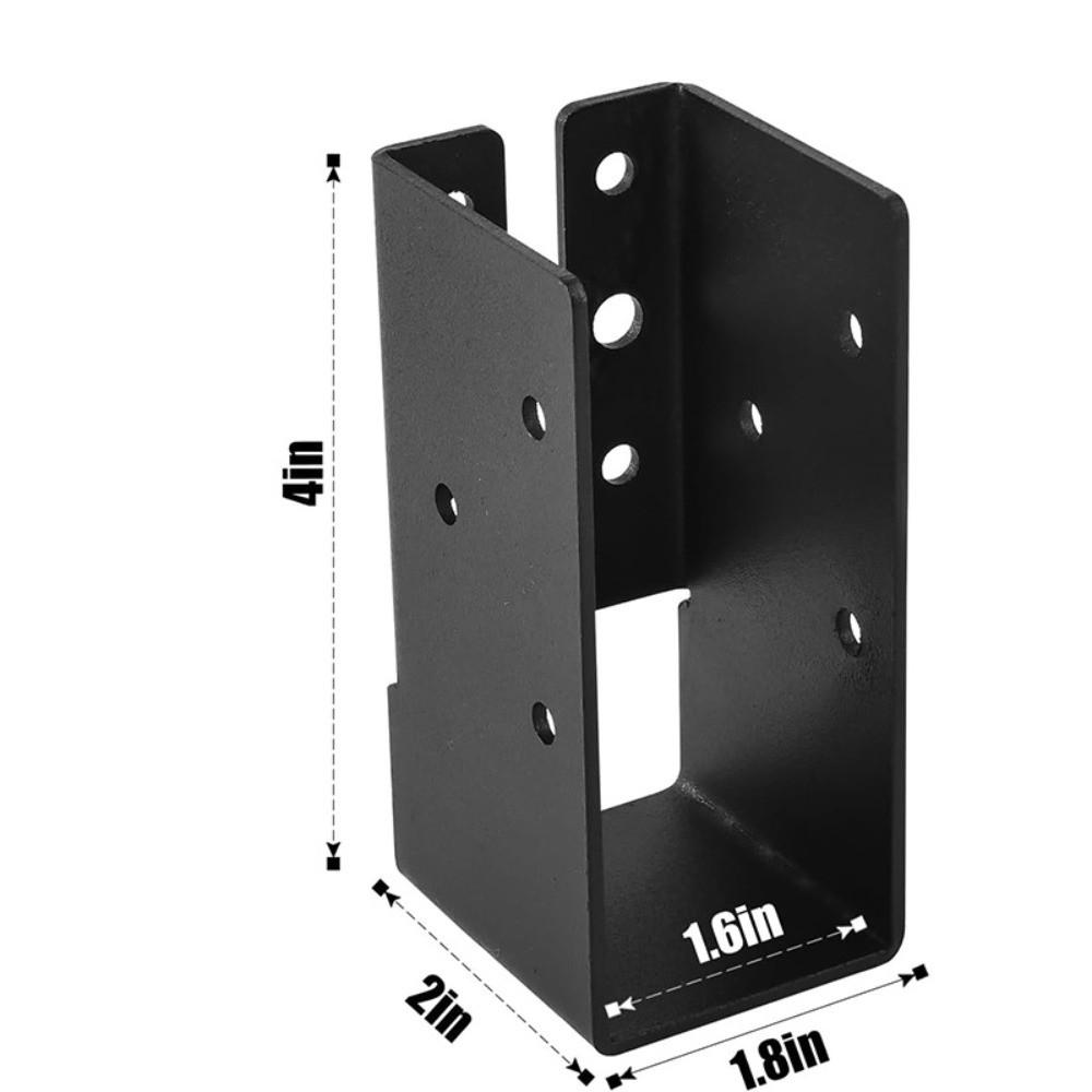 

Steel Joist Hanger Concealed Flange Beam Support Bracket Handrail Connectors Pergola Building чёрный