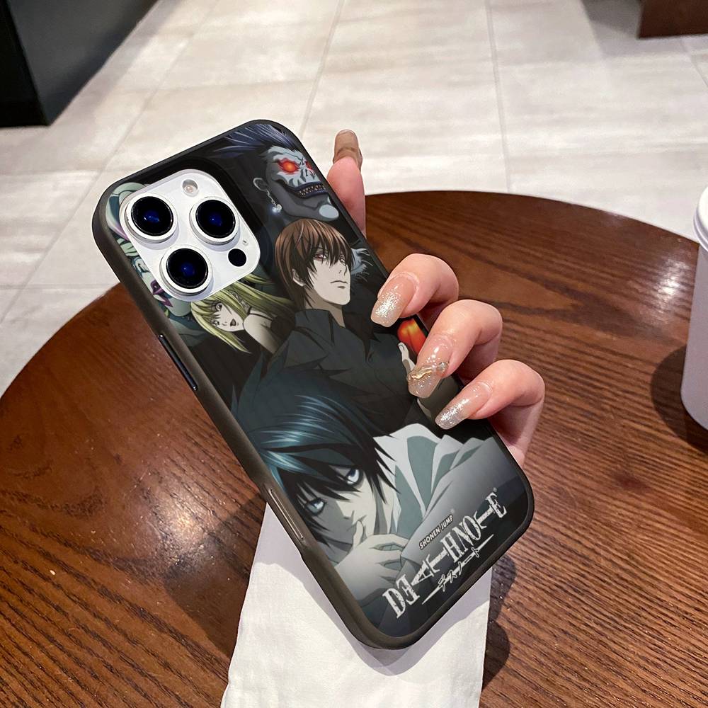 Death Note Anime Phone Case Corrugated Pattern Phone Case For iPhone 17 Air 16 15 14 13 12 11 Plus Pro Max Shockprooof Cover
