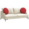 Seat Cushion 2 Pcs Red Ø50 X 19 Cm Fabric