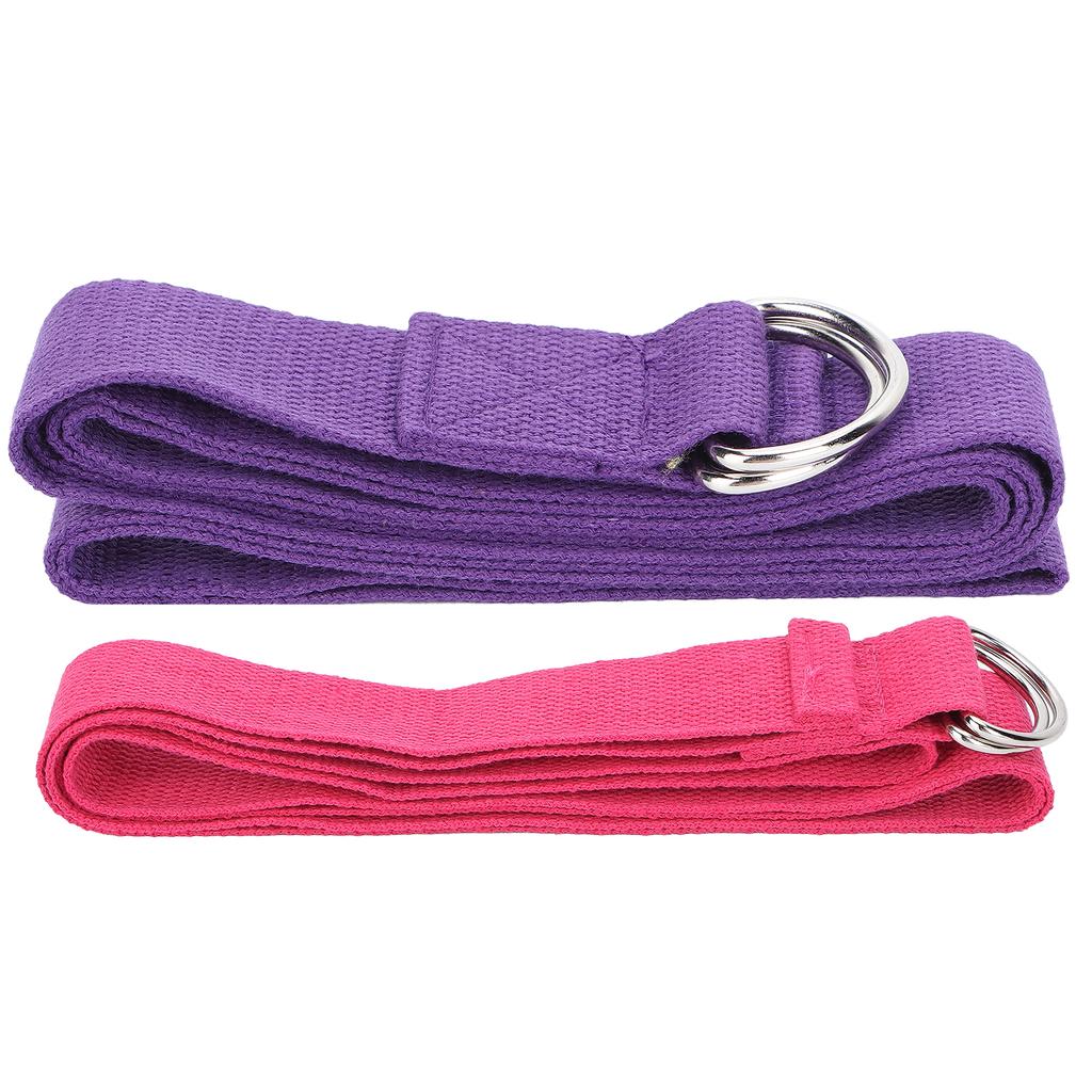 Fitness Stretching Strap NonElastic Stretch Yoga Strap Cotton Fitness Bands with DRing Buckle