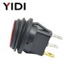 6A 250VAC Waterproof Round Rocker Switch 12V 220V Red Green Blue Yellow LED Light Rocker Switch 10A 125VAC  ON OFF SPST Switch