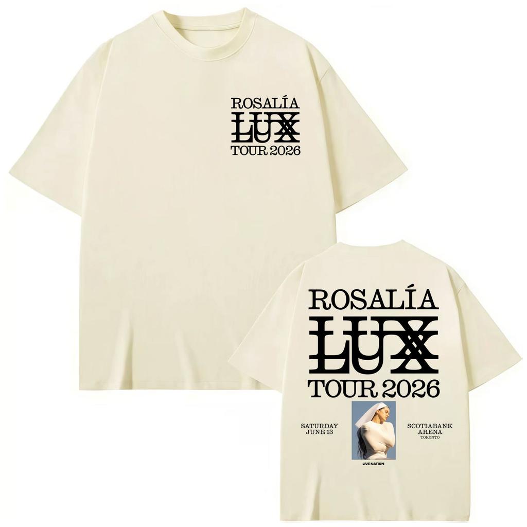 Singer Rosalia LUX Tour T Shirts Men Women Clothing High Quality Fashion T-shirts Summer Loose Short Sleeve T-shirt