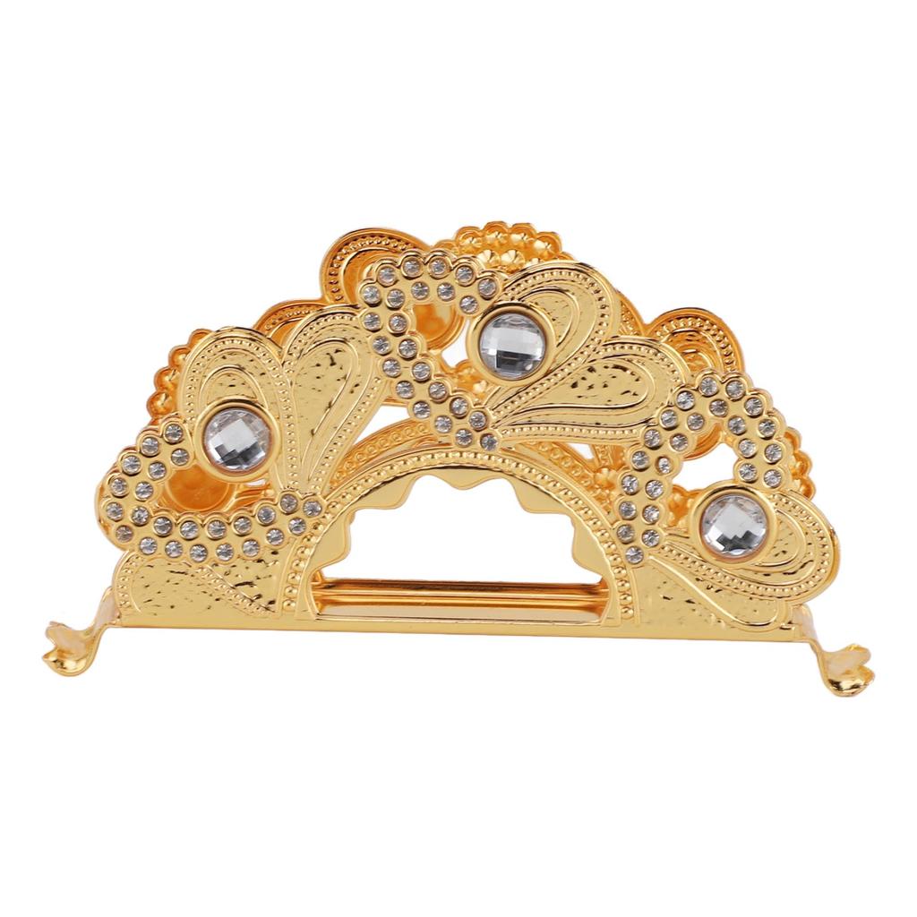 Golden Metal Napkin Holder Exquisite Light Luxury European Style Zinc Alloy Table Napkin Organizer for Kitchen Dinner