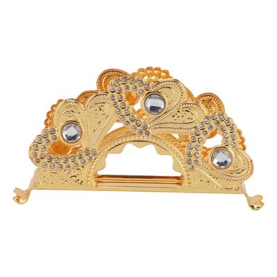 Goldener Metall-Serviettenhalter Exquisiter Leichter Luxus Europäischer Stil Zinklegierung Tisch-Serviettenorganisator für Küche Abendessen
