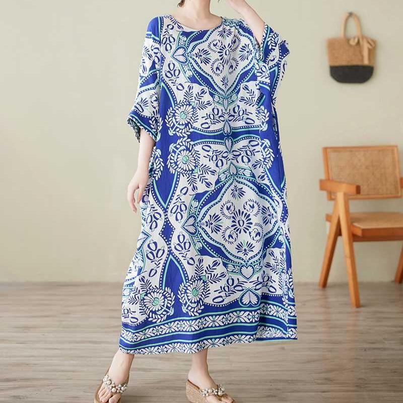 Summer Round Neck Short Sleeved Dress