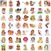 100 Pop Girls Women Stickers European and American Personality Feminist Declaration Title Car Guitar PVC Stickers
