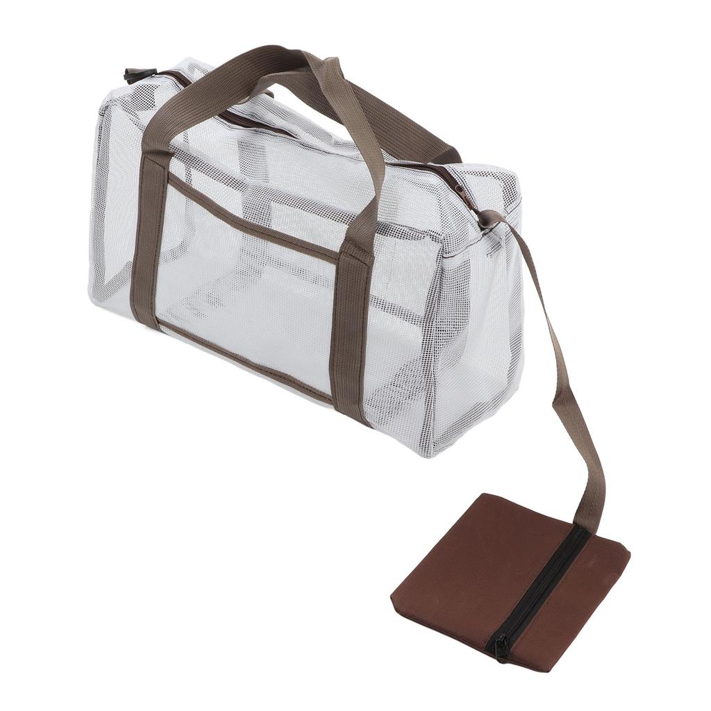 Mesh Beach Bag Extra Large Lightweight Quick Dry Outdoor Beach Toy Storage Bag for Family