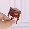 Playable Wood Phonograph Figurine European Styles 1/12 Scale Gramophone Model For Doll House Decoration Collection