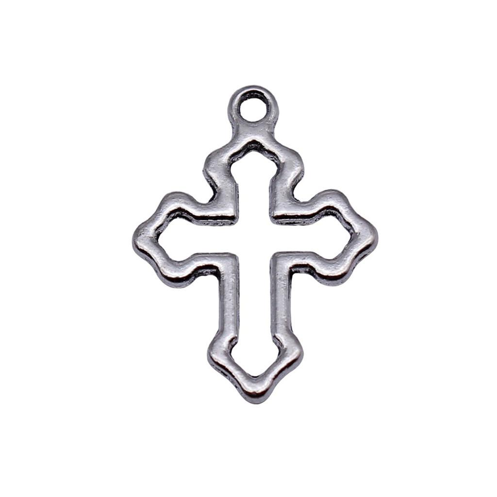 Vintage Cross Charms Multi Color Alloy Pendants For Religious Christian Jewelry