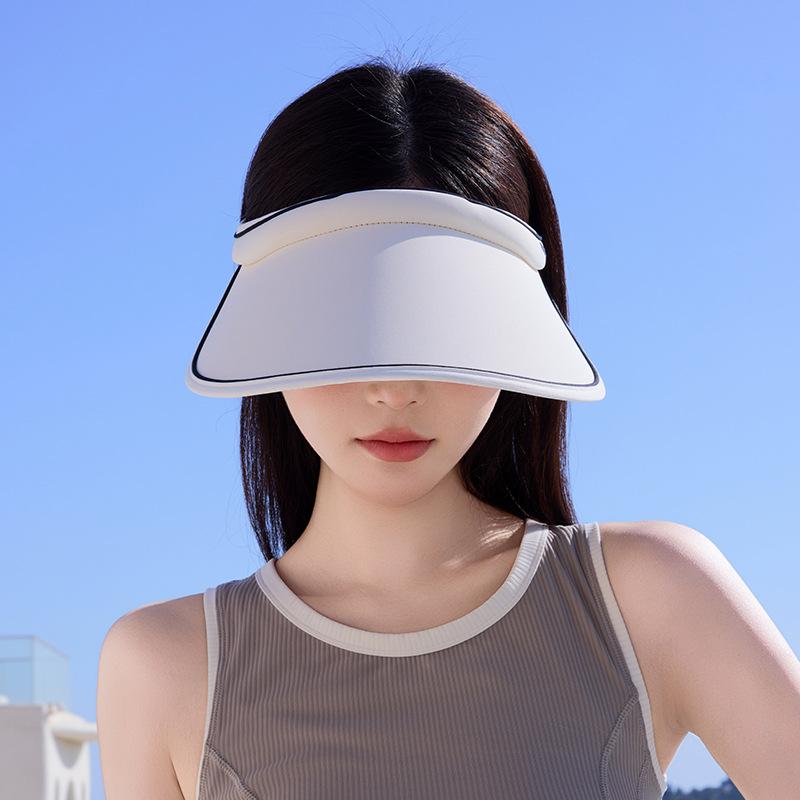 New Summer Wide-Brim Sunshade Open-Top Hat Women,-Proof Breathable Outdoor Cycling Hat