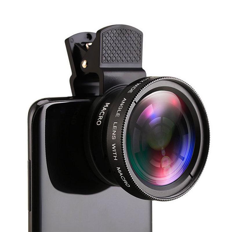 

Universal Clip-On 37MM 0.45X Super Wide Angle + Macro Lens for Mobile Phones розового золота